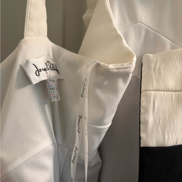 Joseph Ribkoff Elegant Black & White Ruffle Halter Dress sz 8 LBD - Picture 9 of 9